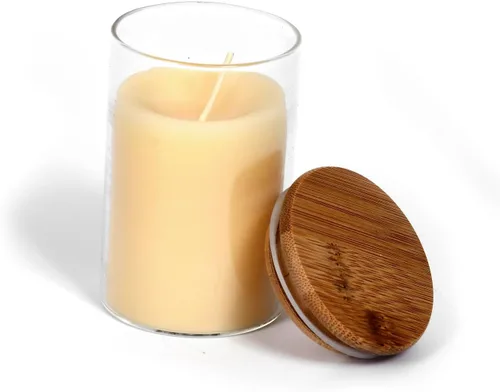 Miniatura 28 de BeeTheLight Vela de Cera de Abeja en Tarro - 100% Cera de Abeja Pura de EE.UU. en Recipiente de Vidrio - Vainilla y Miel