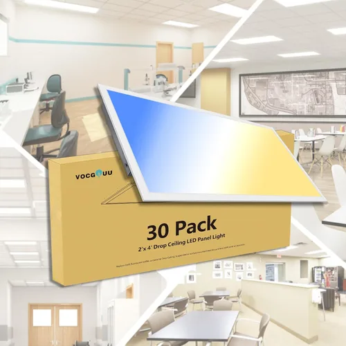 Miniatura 17 de Luz de panel plano LED de 1 x 4, 5000 K, 4000 K, 3000 K, 1 x 4, lámpara de techo LED Troffer Drop, 0-10 V regulable, 100-277 V, certificación ETL