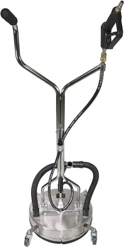 Miniatura 3 de Limpiador de superficies de acero inoxidable de 21 pulgadas con puerto de vacío, ruedas y accesorio para lavadora a presión de varilla 4000 PSI, 12