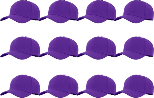 Miniatura 114 de Gorras de béisbol con correa trasera ajustable, lisas, negras, 12