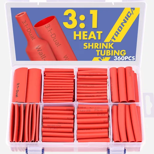 Miniatura 7 de haisstronica 360 tubos termorretráctiles, relación 3:1, kit de tubos termorretráctiles marinos con forro adhesivo, 8 tamaños (3/32-5/8 pulgadas)