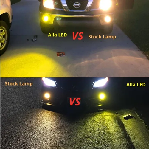 Miniatura 2 de Alla Lighting - Bombillas LED H8 H11 H16 para luces antiniebla de 2800 lúmenes, 3200 K amarillo dorado DRL de repuesto para coches, camiones, mejora
