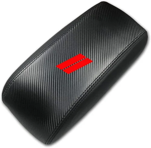 Funda para el reposabrazos de la consola central, de piel, antiarañazos, de protección, accesorios de decoración interior, para Dodge Durango Fibra