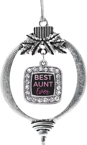 Miniatura 101 de Inspired Silver - Nana púrpura - Adorno de Navidad plateado - Adorno cuadrado para árbol de Navidad con circonita cúbica - Decoración colgante