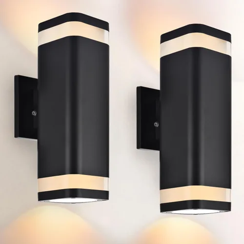 Miniatura 10 de wowlite Luces de Pared Exteriores para Casa, Control Remoto Inteligente RGBCW Luces de Arriba y Abajo, Aplique Exterior RGB de Cambio