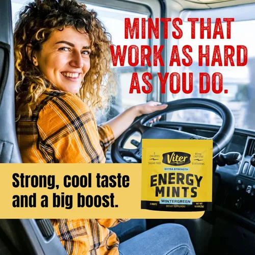 Miniatura 8 de Viter Energy Mentas de Cafeína 80mg de Fuerza Extra - 90 Piezas Cafeinadas con Vitaminas B. Menta Vegana Sin Azúcar. Potenciador de Enfoque