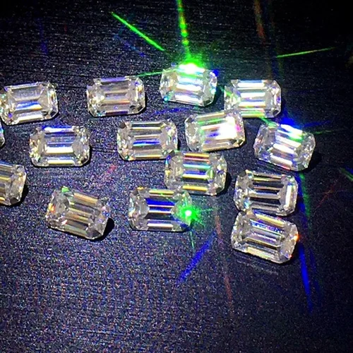 Miniatura 6 de MOIS Moissanita suelta de 2 quilates, diamante incoloro real, claridad VVS1, piedra preciosa brillante de corte esmeralda para hacer