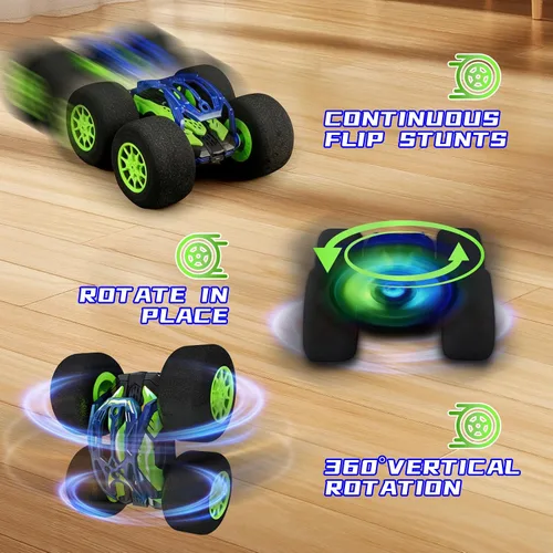 Miniatura 4 de pinkking Coche de control remoto para interiores con neumáticos de esponja de gran tamaño, ruedas suaves, auto a control remoto, para exteriores
