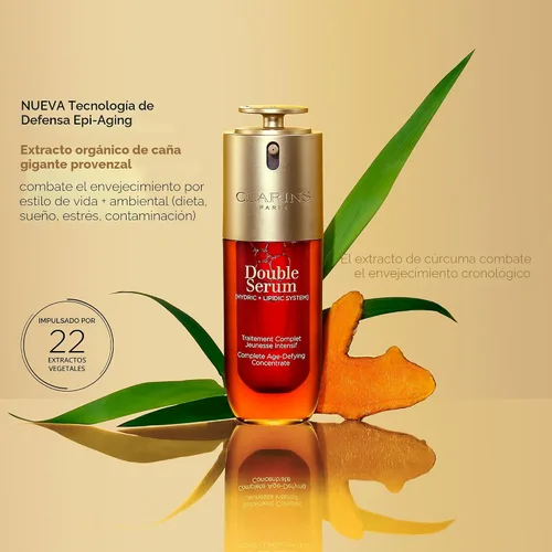 Miniatura 8 de Clarins DOBLE SÉRUM Suero Facial Antienvejecimiento Visiblemente Reafirma, Suaviza, Aumenta la Radiancia y Refina los Poros Hidratación 24H
