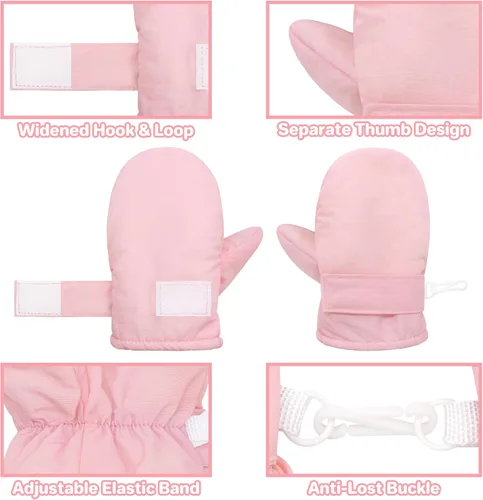 Miniatura 52 de QikQik Guantes de invierno impermeables para niños pequeños - Guantes de nieve para bebés