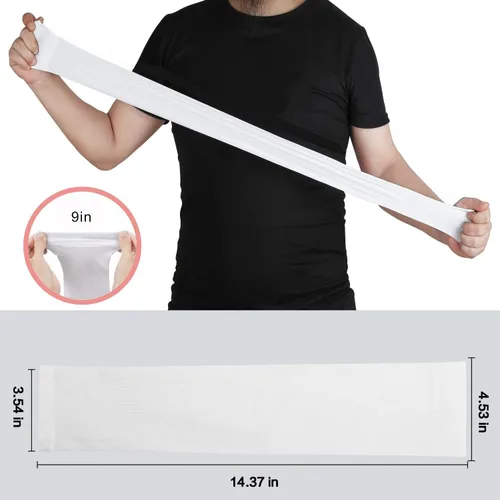 Miniatura 5 de 4 pares de mangas de brazo para hombres y mujeres - para cubrir tatuajes - manga deportiva refrescante para baloncesto, golf, fútbol Blanco-4 pares