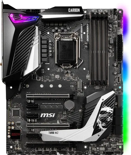 MSI MPG Z390 Gaming PRO Carbon AC LGA1151 (Intel 8ª y 9ª generación) M.2 USB 3.1 Gen 2 DDR4 HDMI DP Wi-Fi SLI CFX ATX Z390 placa base para juegos