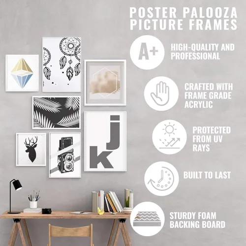 Miniatura 6 de Poster Palooza 30x36 Ornate Cherry Complete Wood Picture Frame with UV Acrylic Plexiglass, Foam Board Backing & Hardware Included