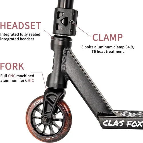 Miniatura 3 de Freestyle Pro Stunt Scooter 4.331 in Pro Scooter Ruedas HIC Sistema de compresión Kick Scooter