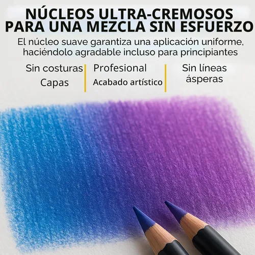 Miniatura 4 de Castle Art Supplies 120 lápices de colores con cierre de cremallera Puños de color suave de calidad para artistas adultos, profesionales