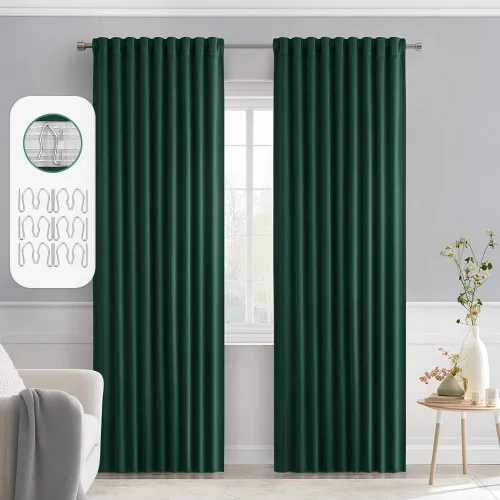 Miniatura 59 de MIULEE Cortinas opacas con pestaña trasera de 63 pulgadas de largo, juego de 2 paneles para sala de estar, dormitorio, privacidad, bolsillo