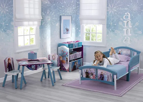 Miniatura 4 de Delta Children Cama de plástico para niños pequeños, Disney Frozen II y Marvel Spider-Man