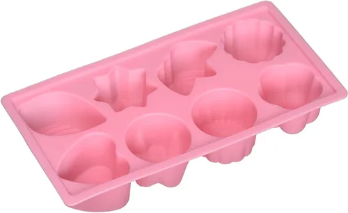 Miniatura 2 de 8-cavity Floral Leaf Silicone Cake Jabón Decoración Mold, Rosado, Rosado