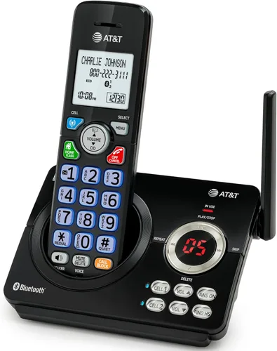 Miniatura 13 de AT&T Teléfono inalámbrico DECT 6.0 - Bloqueador de llamadas inteligente, Bluetooth conecta a la celda, anuncio de identificación de llamadas