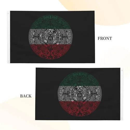 Miniatura 9 de Bandera de 3 x 5 pies, calendario azteca mexicano de doble cara, letrero grande para pared, dormitorio, sala de estar, decoración colgante de casa