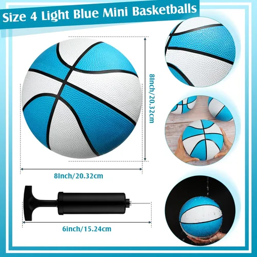 Miniatura 2 de Honoson Paquete de 6 unidades de baloncesto para piscina acuática, de goma, impermeables, para fiestas de verano en el lago