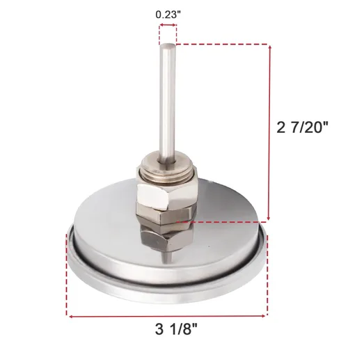 Miniatura 3 de Medidor de termómetro luminoso para barbacoa de 3 1/8 pulgadas para ahumadores CharBroil Oklahoma Joe's, Weber, Royal Gourmet, Char-Griller