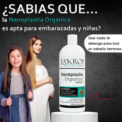 Miniatura 5 de LAKROP NANOPLASTIA ORGANICA 1000ML - TRATAMIENTO CABELLO DE QUERATINA - KERATINA PARA ALISAR EL PELO - PARA CABELLO SECO Y MALTRATADO - KERATINA