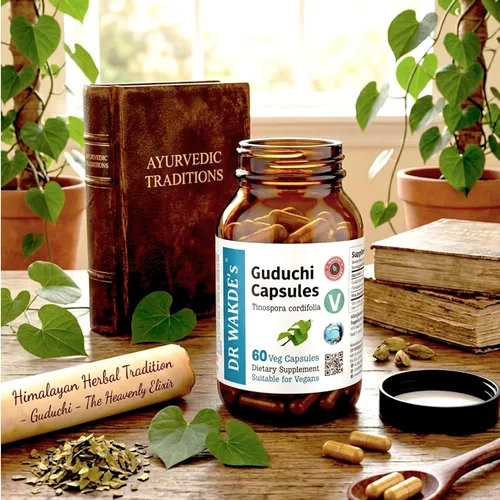 Miniatura 16 de DR WAKDE's Cápsulas de Guduchi (Tinospora cordifolia, 60 cápsulas vegetales, suplemento a base de plantas, hierba ayurvédica, todo natural, vegano)