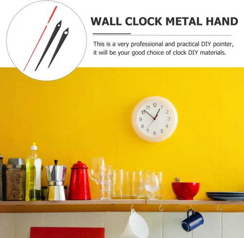 Miniatura 2 de Hemobllo Juego de 10 pares de piezas de reloj de pared de precisión para bricolaje, relojes de cuarzo sin marco, accesorios duraderos