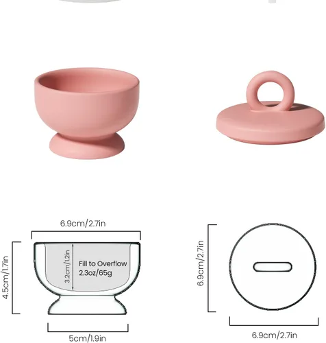 Miniatura 2 de Boowan Nicole Tarro de vela de hormigón de cáliz Molde de silicona Soporte de vela de cemento con tapas, recipientes de molde para suministros