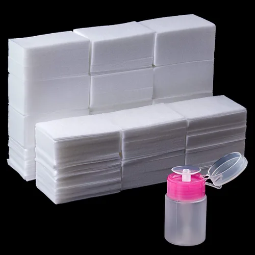 Miniatura 8 de 1080 toallitas de uñas rosas sin pelusas, toallitas de extensión de pestañas, súper absorbentes, suaves, no tejidas con una bomba dispensadora
