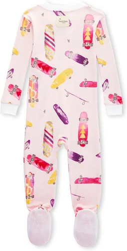 Miniatura 2 de Burt's Bees Baby - Pijama para niña, con cremallera delantera y pies cerrados antideslizantes, de algodón orgánico 100%, para niñas pequeñas