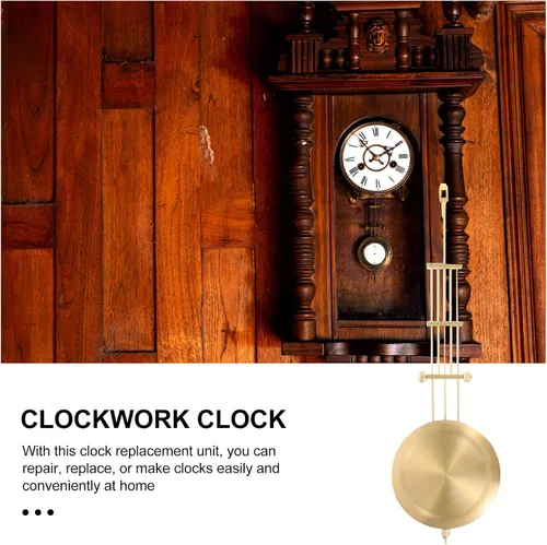 Miniatura 5 de Reloj de pared vintage, reloj de abuelo, retro, reemplazo de péndulo, conveniente pieza de péndulo, metal como pared retro vintage