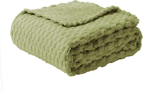 Miniatura 26 de FY FIBER HOUSE Manta de Vellón para Sofá 300GMS Súper Suave de Felpa Difusa Mantas y Cobijas para Sofá Cama Oficina, 40x50 Pulgadas, Beige