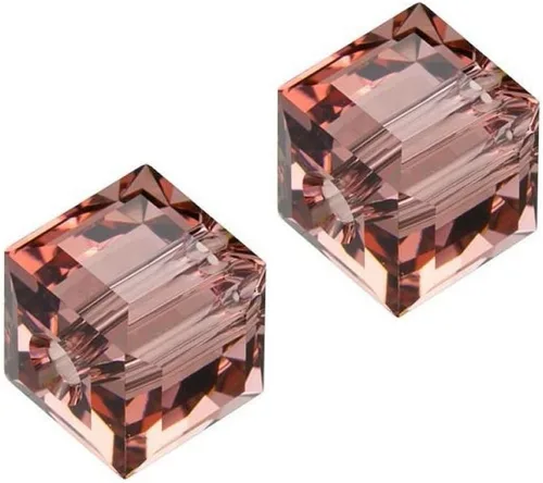 Miniatura 4 de 50 piezas Adabele cuentas austriacas de 6 mm de cristal facetado en cubo amatista sueltas, compatibles con cristales Swarovski Preciosa 5601 SSC611