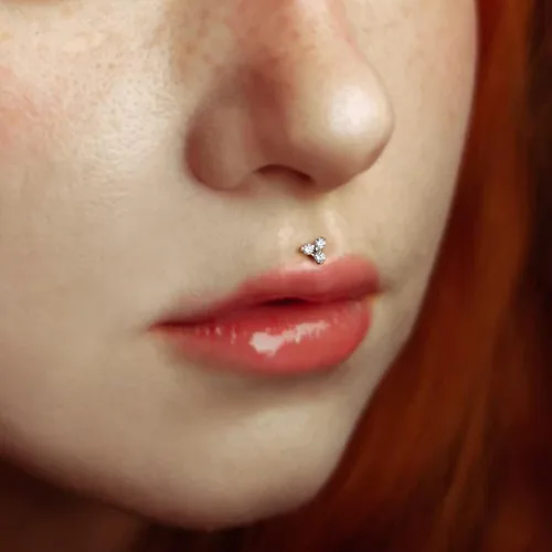 Miniatura 2 de Mooncrush Jewelry 16G G23 Solid Titanium Cartilage Earring Stud Internally Threaded Medusa Lip Ring Flat Back Tragus Helix Piercing Jewerly Surgical