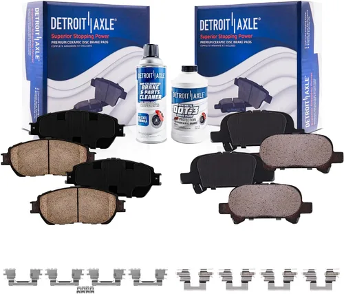 Miniatura 108 de Detroit Axle - Pastillas de Freno para Nissan Altima Sentra 350Z Juke INFINITI G35, Pastillas de Freno Cerámica Delanteras y Traseras Reemplazo