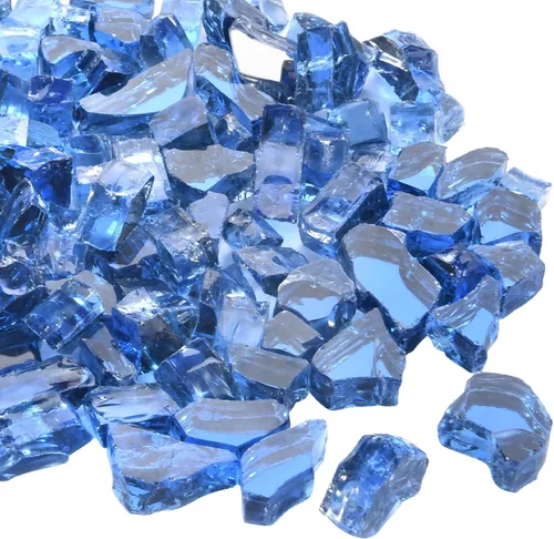 Miniatura 9 de Vidrio para hoguera de 10 libras, rocas de vidrio templado reflectante de cobre, alto brillo, apto para mesa de fogata de gas natural y propano
