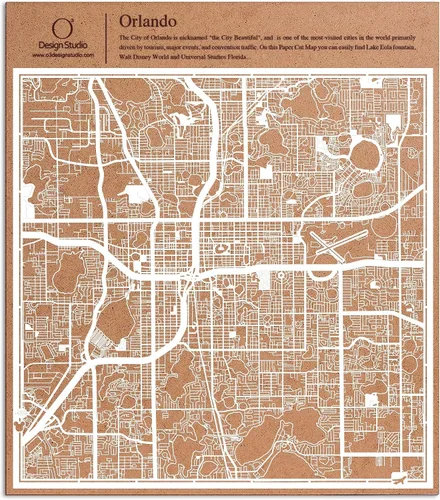 Miniatura 137 de O3 Design Studio Aberdeen - Mapa de papel cortado en papel blanco de 12 x 12 pulgadas