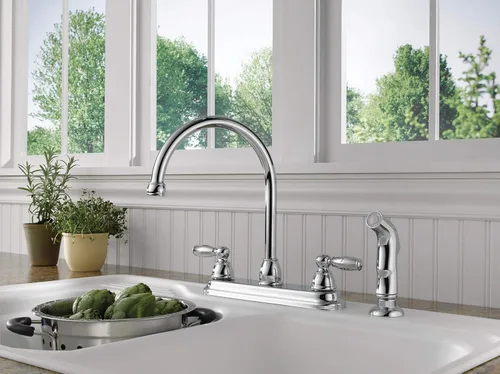 Miniatura 4 de Peerless Claymore P299575LF - Grifo para fregadero de cocina con pulverizador lateral, cromado
