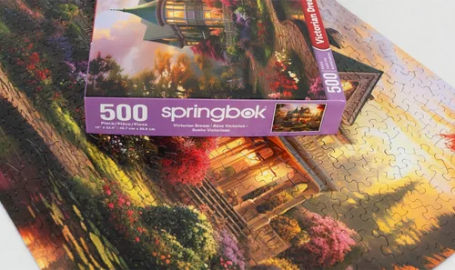 Miniatura 4 de Springbok Victorian Dream - Rompecabezas de 500 piezas para adultos, casa victoriana de ensueño al atardecer, piezas de corte único, fabricado