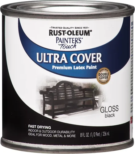 Miniatura 48 de Rust-Oleum Brush On Paint 224430T Painter's Touch - Pintura de látex, cuarto de galón, imprimación blanca plana acrílica, 32 onzas líquidas