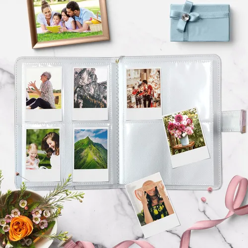 Miniatura 6 de Álbum de Fotos de Billetera Holoary para 128 Bolsillos, Álbum Fujifilm Instax Mini para Fotos de 5x8 cm, Álbum Instax, Polaroid Snap (Acampada)