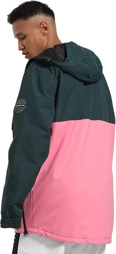 Miniatura 4 de GSOU SNOW Chaqueta de snowboard para hombre y mujer, chaqueta de esquí para hombre, snowboard, esquí, esquí, hombre, impermeable, cálida