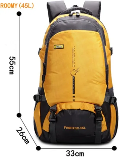 Miniatura 3 de Mochila de senderismo 45L Impermeable Mochila Deporte al aire libre Daypack para Escalada Montañismo Pesca Viajes Ciclismo Negro