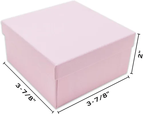 Miniatura 37 de TheDisplayGuys - Paquete de 25 cajas de cartón rellenas de algodón #33 para joyas, color rojo mate (3.5 x 3.5 x 1.0 pulgadas), para envío