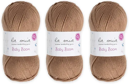 Miniatura 78 de 1 madeja La Mia Baby Boom, hilo acrílico 100% antipilling para tejer y ganchillo para tejer y ganchillo, 3.53 oz (3.5 onzas) / 820.2 ft