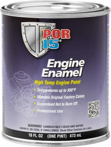 POR-15 Esmalte para motor, pintura para motor de alta temperatura, 16 onzas líquidas, color negro