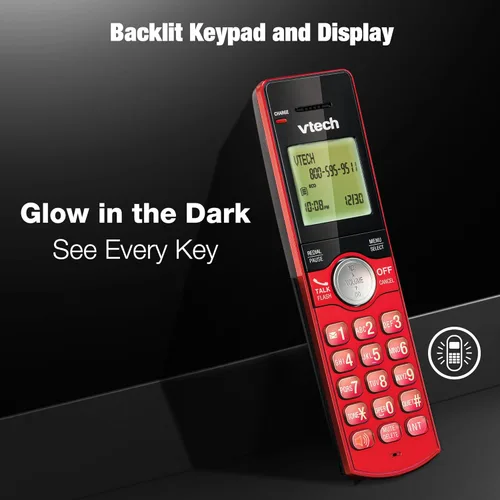 Miniatura 2 de VTech Teléfono inalámbrico de 3 auriculares para el hogar con identificador de llamadas/llamada en espera, teléfonos de línea fija, teclado