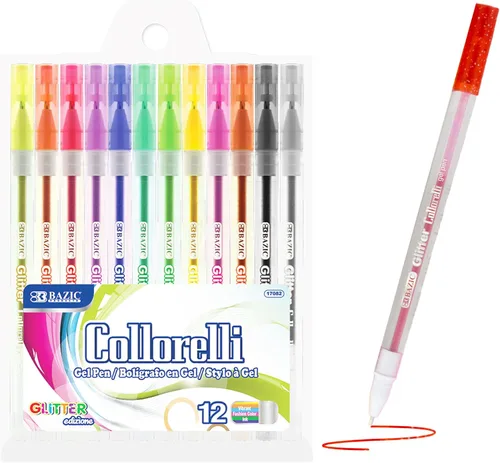 Miniatura 8 de BAZIC 12 Bolígrafo de gel de color fluorescente Collorelli